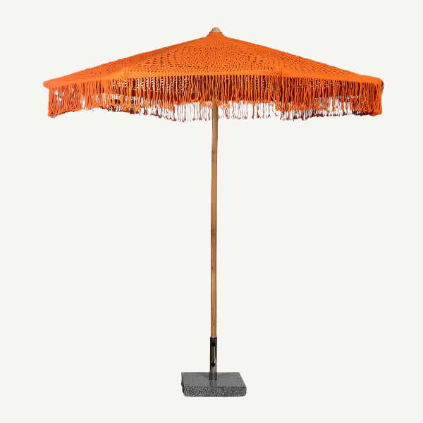 Soleil Macramé Umbrella – Sunset Papaya: image 2