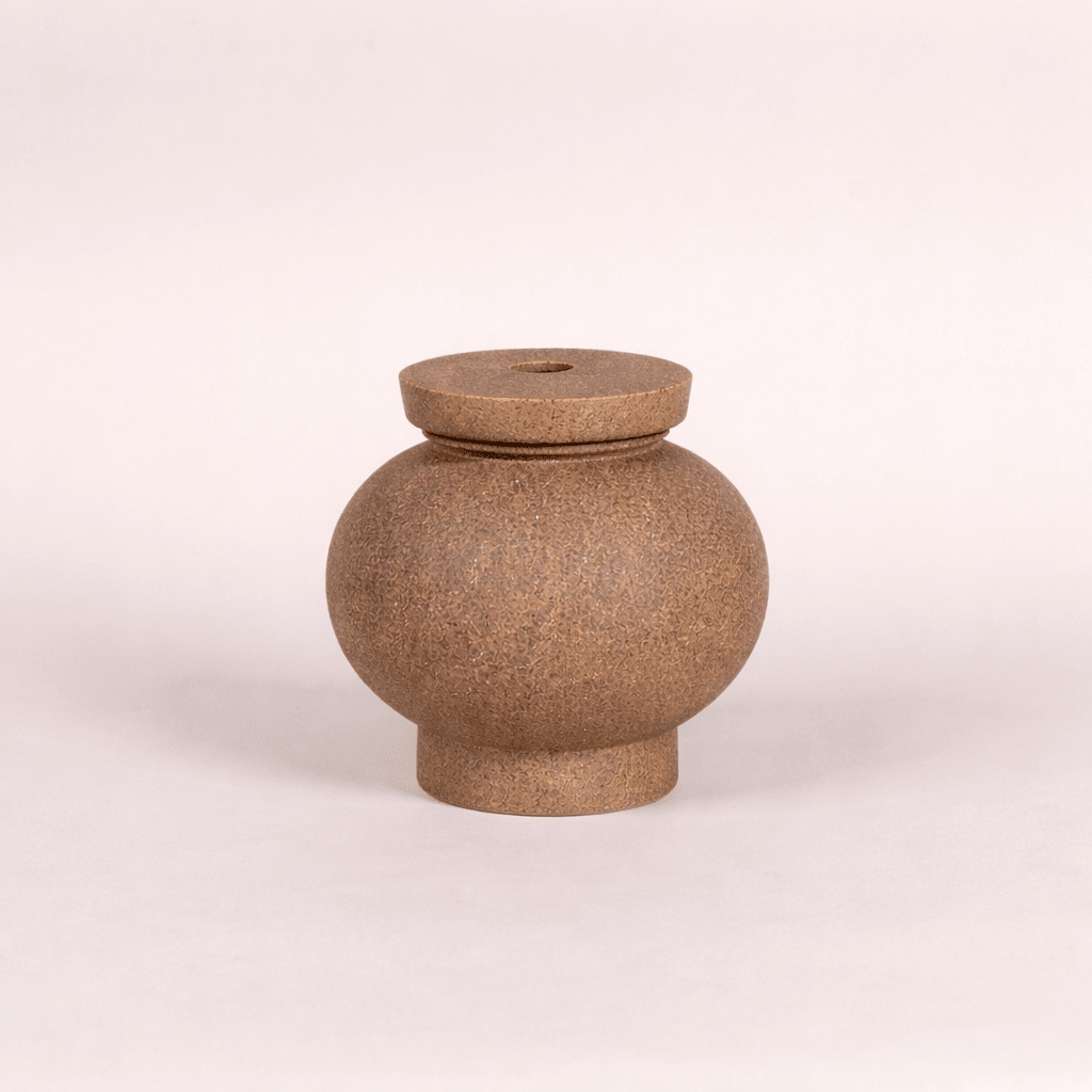 Close-up of Sonora Stone Diffusers with warm stone-inspired texture