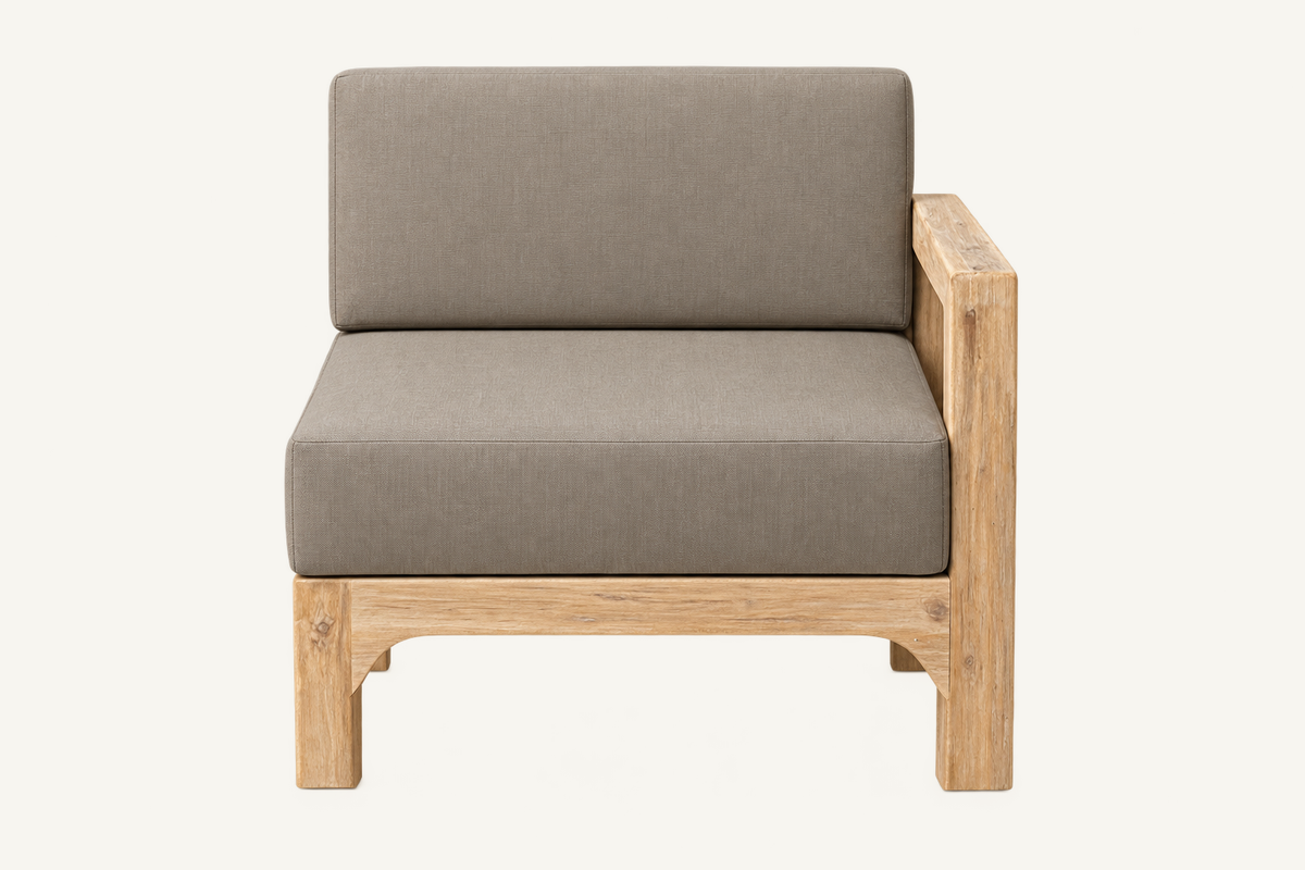Tagazud left-arm sofa module included in the complete outdoor set