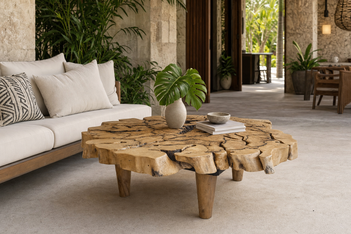 Tamarind Bloom Coffee Table styled in an interior