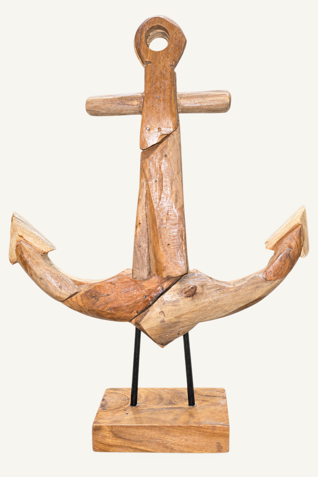 Teak Anchor Sculpture: image 1