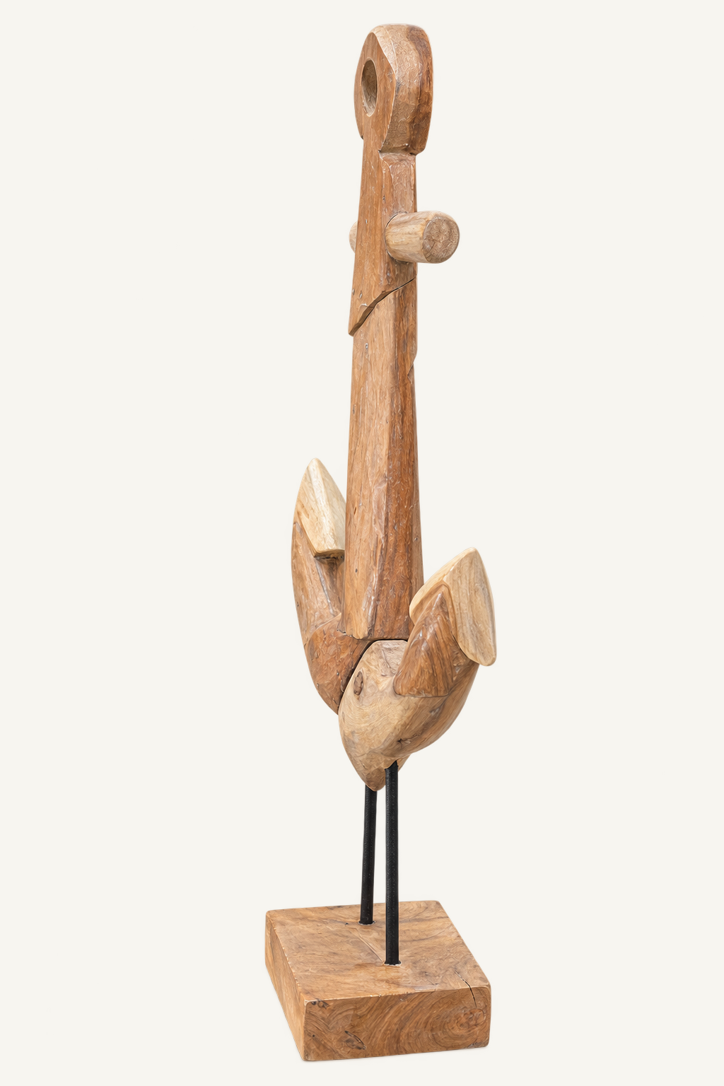 Teak Anchor Sculpture: image 3