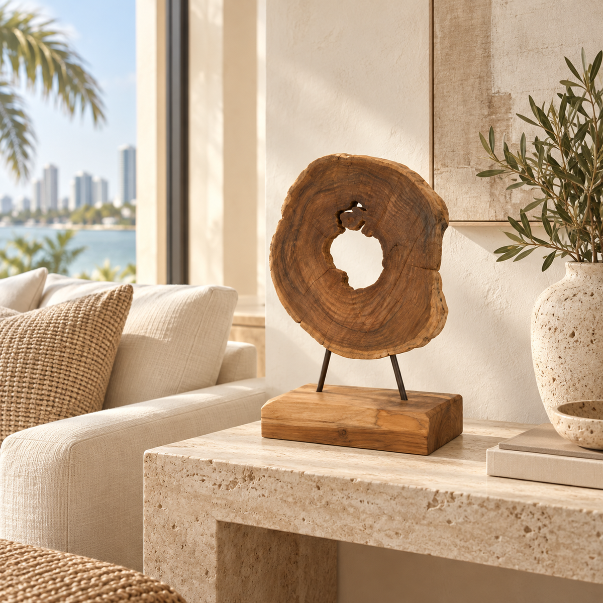 Teak Driftwood Totem Sculpture: image 2