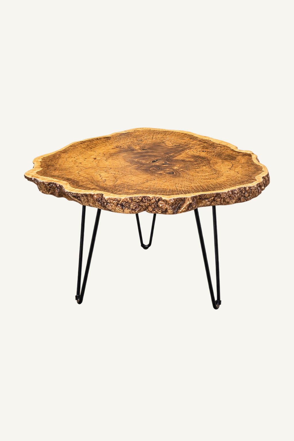Teak Hairpin Side Table, view 3