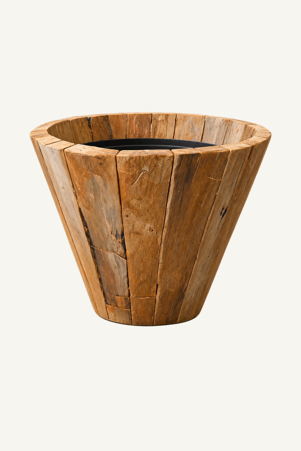 Teak Halo Planter Box, alternate view