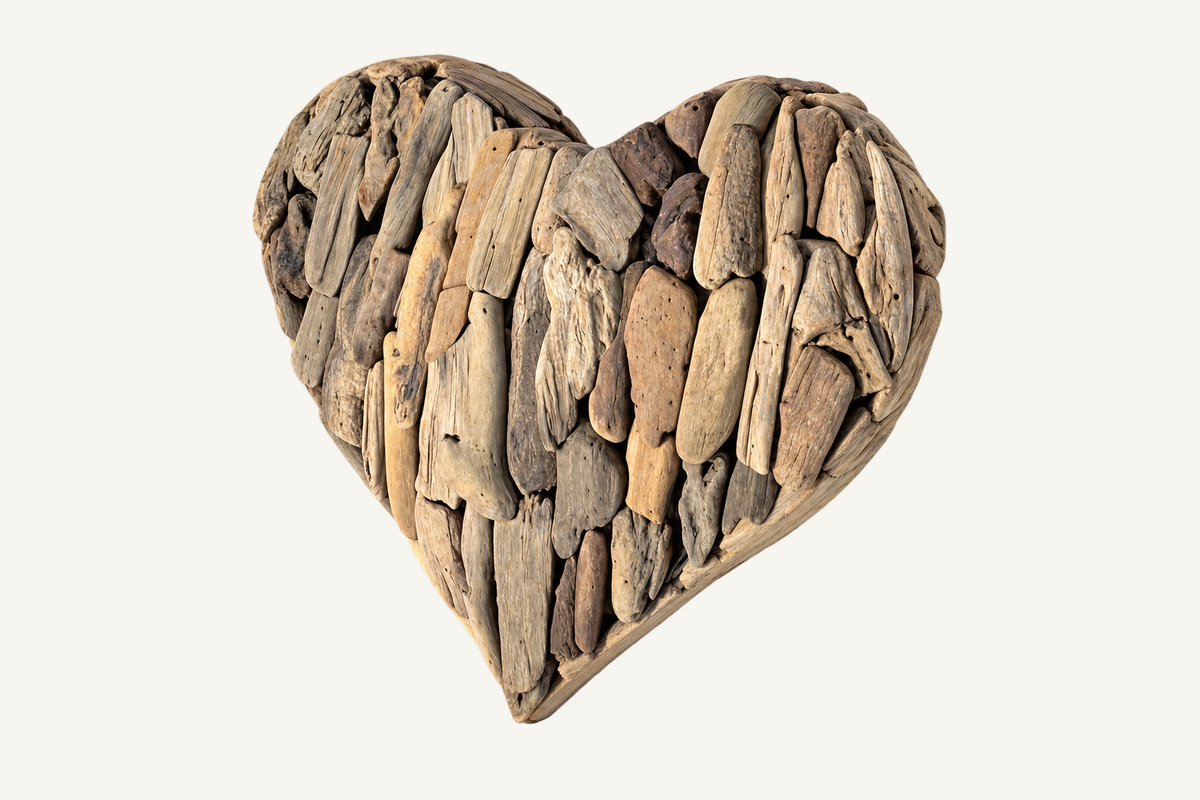 Teak Root Heart Wall Decor, view 3