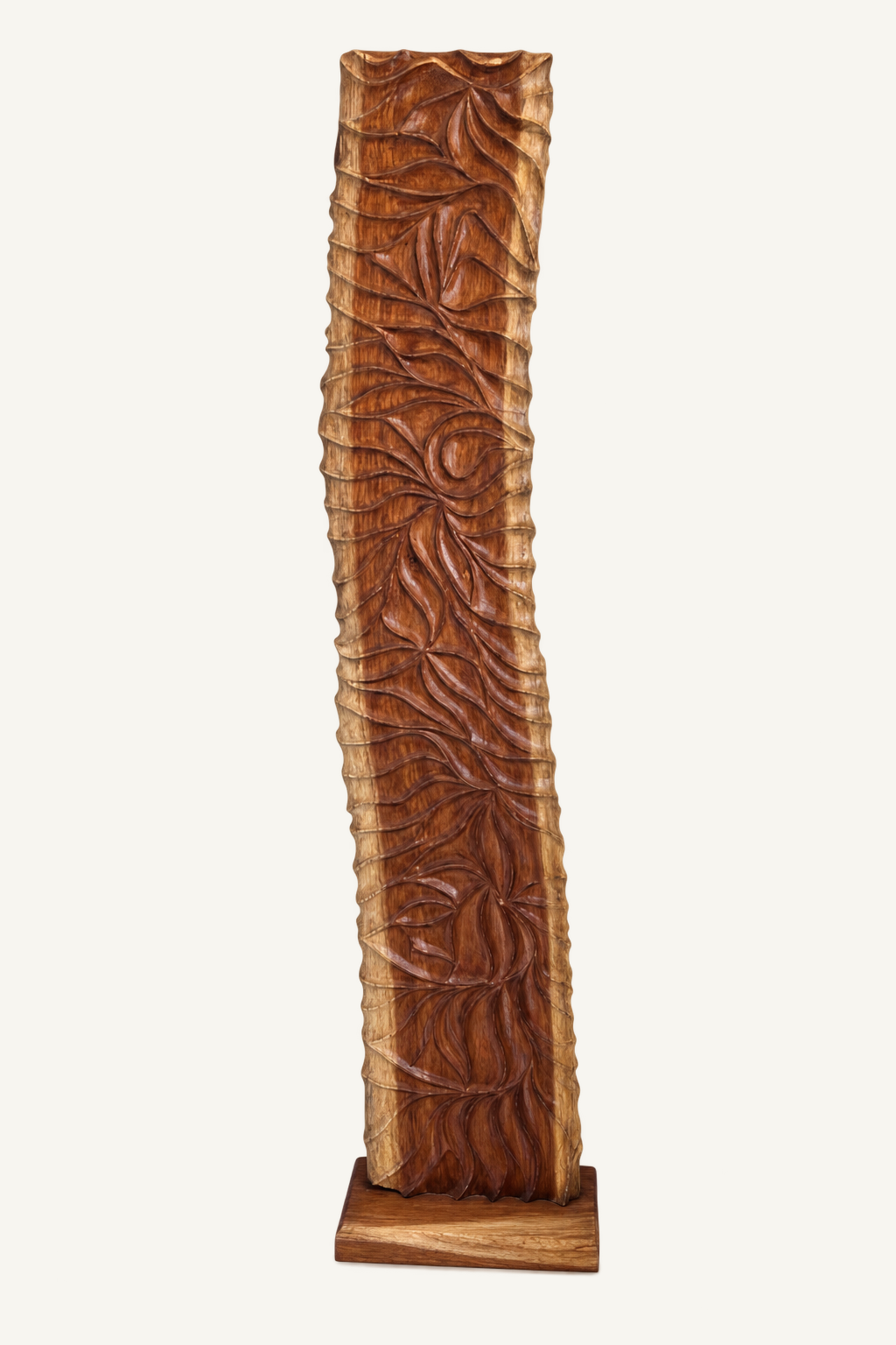 Teak Totem Stand, front view