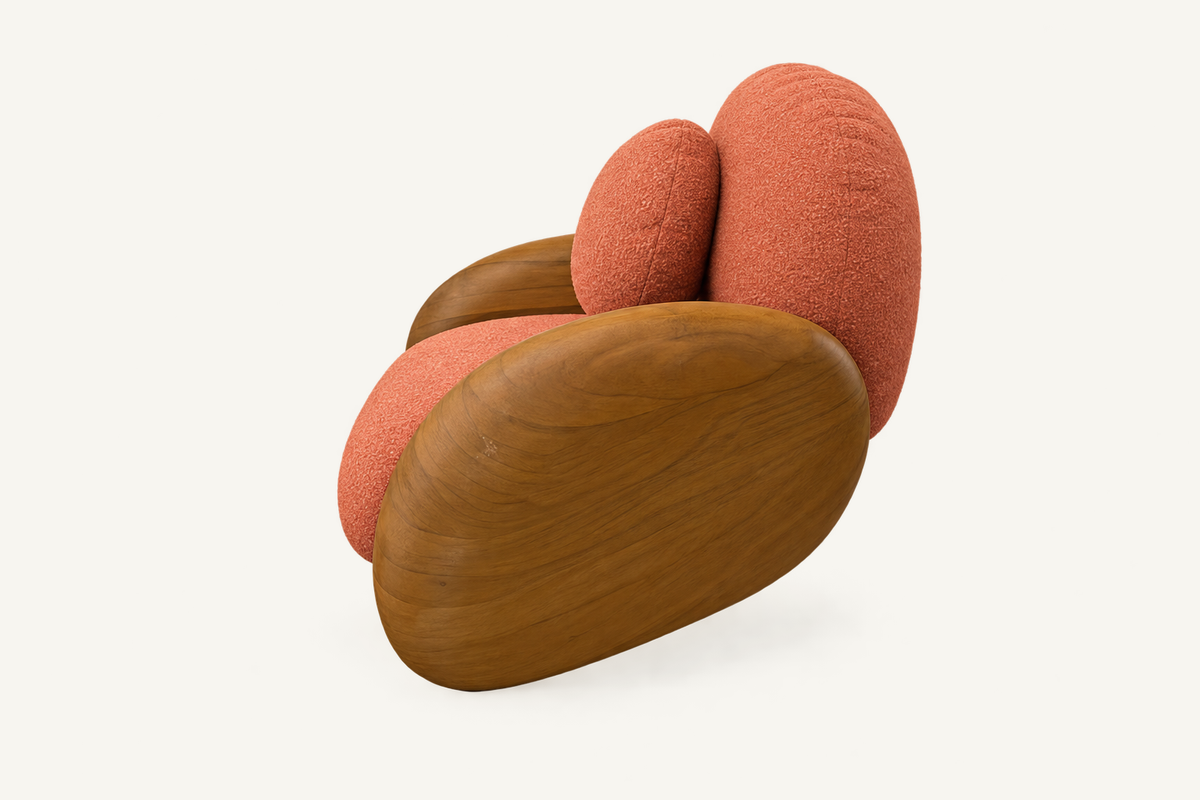 Terracotta Bubble Armchair, alternate view