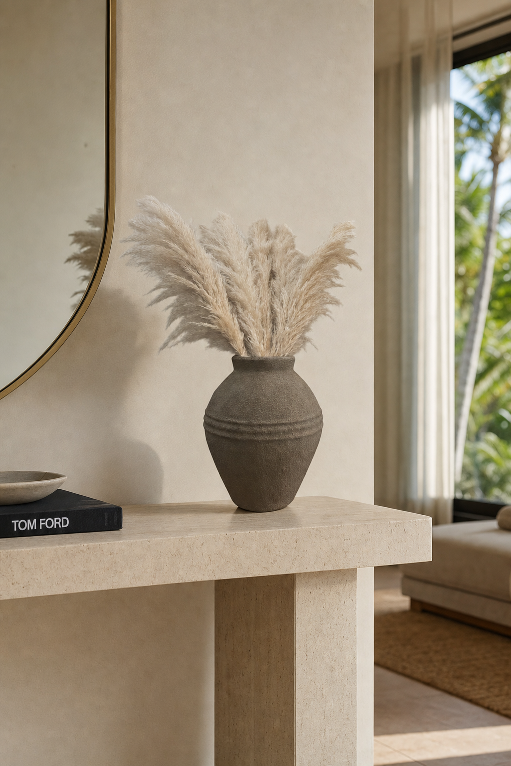 Tulum Bowl Vase styled in an interior