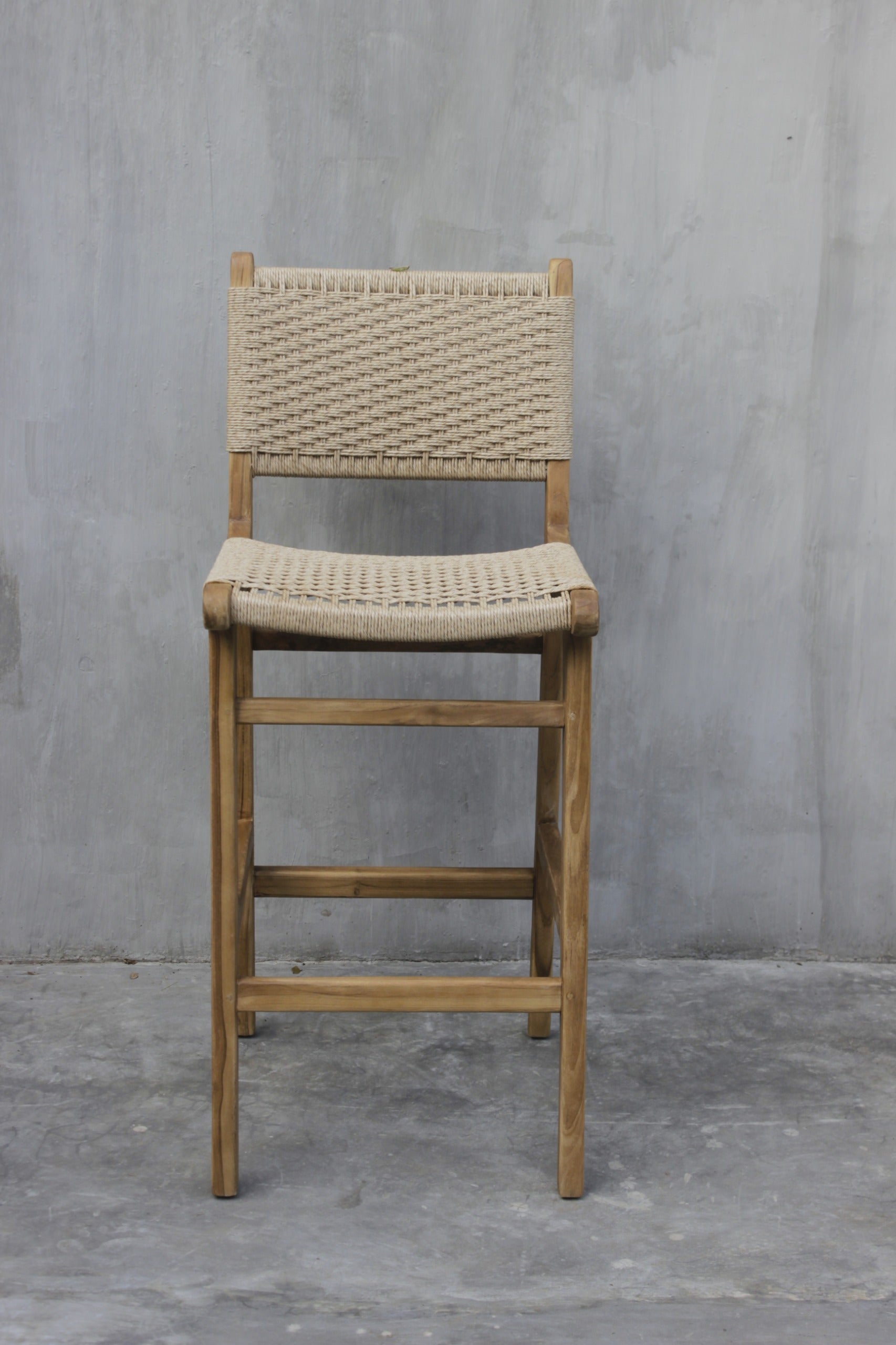 Viro Rope Bar Chair front view by Cabana Miami
