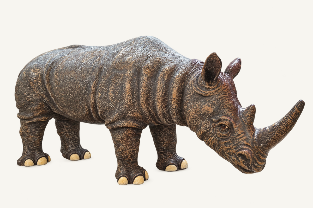 Wild Coast Rhino Sculpture, alternate view